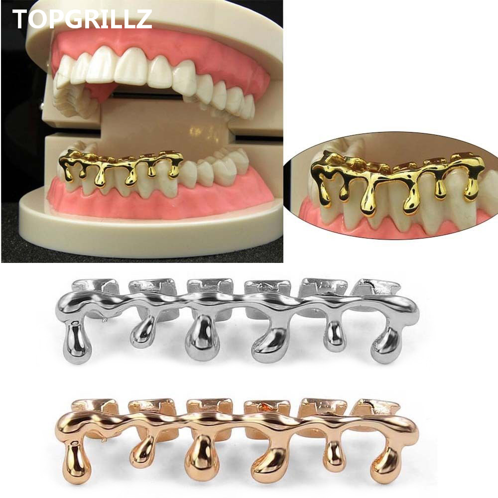 Body Jewelry Gold Plated - TOPGRILLZ Fit Light สีเหลืองทองสี Rose Plated