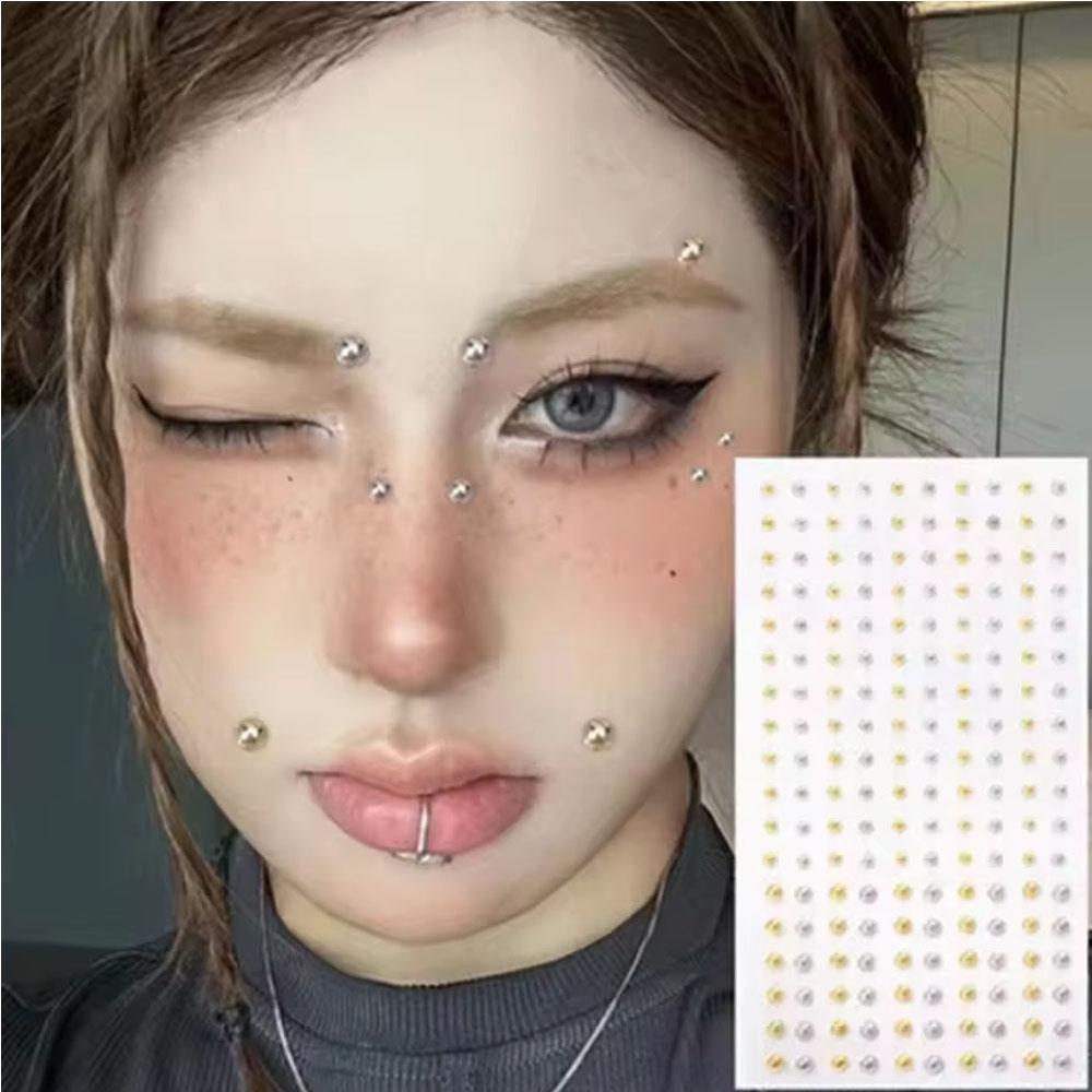 Body Jewelry Rings - ชุด 58-180 ชิ้น สติ๊กเกอร์ติดริมฝีปากแบบไม่ต้องเจาะ ติดแน่น ใช้ซ้ำได้