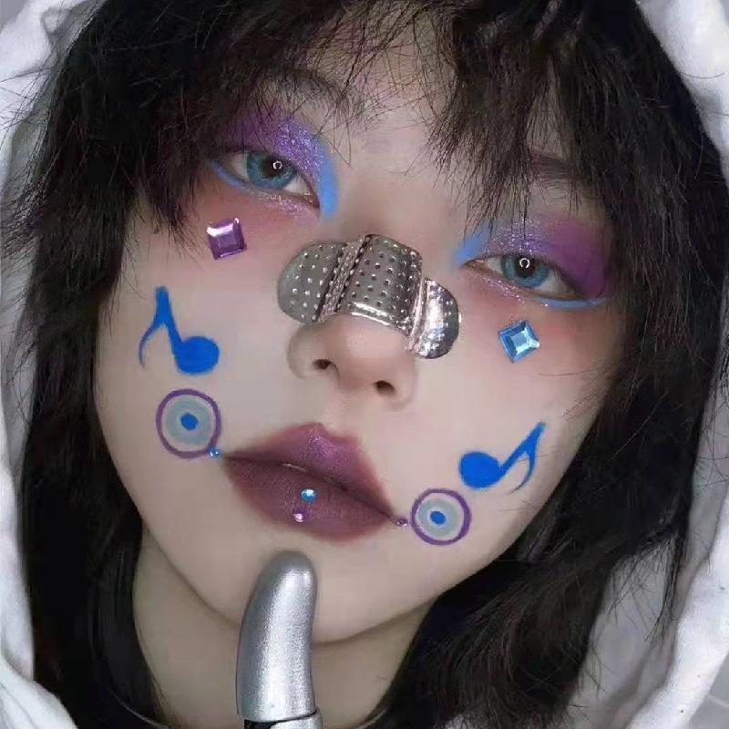 Body Jewelry Trend - คลิปหนีบจมูกสไตล์พังก์ แบบไม่ต้องเจาะรูจมูก คลิปหนีบจมูกโลหะ แหวนจมูกปลอม สไตล์ฮิปฮอป เครื่องประดับหน้าแบบหนีบ