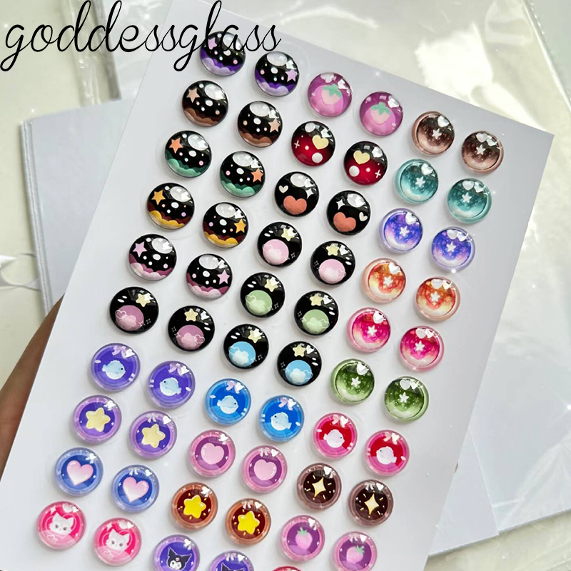 ดวงตาตุ๊กตาการ์ตูนแก้ว ลายหัวใ - Body Jewelry Top บทวิจารณ์และราคา