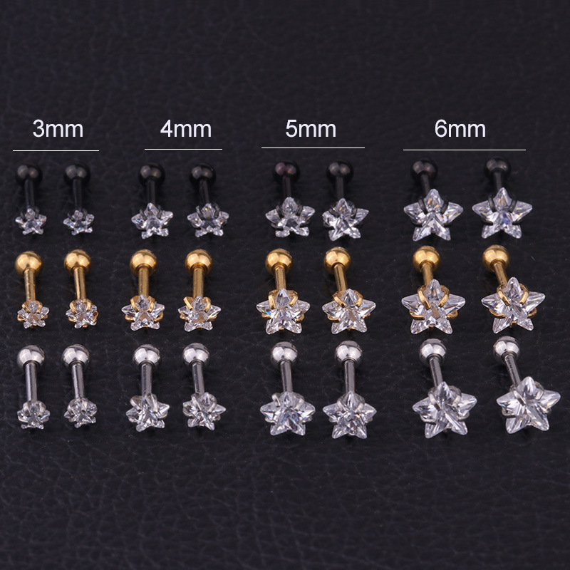 Helix Piercing Star ต่างหูผู้ห - Body Jewelry Trend บทวิจารณ์และราคา