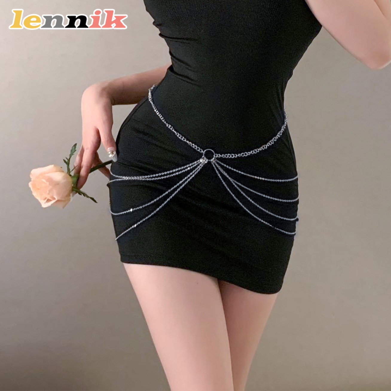 LENNIK พู่โลหะ Multi-Layer เอว - Body Jewelry Waist Chains บทวิจารณ์และราคา
