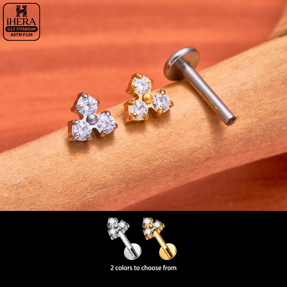 ต่างหูไทเทเนียม ASTM F136 แบบโ - Cluster Stud Ear บทวิจารณ์และราคา