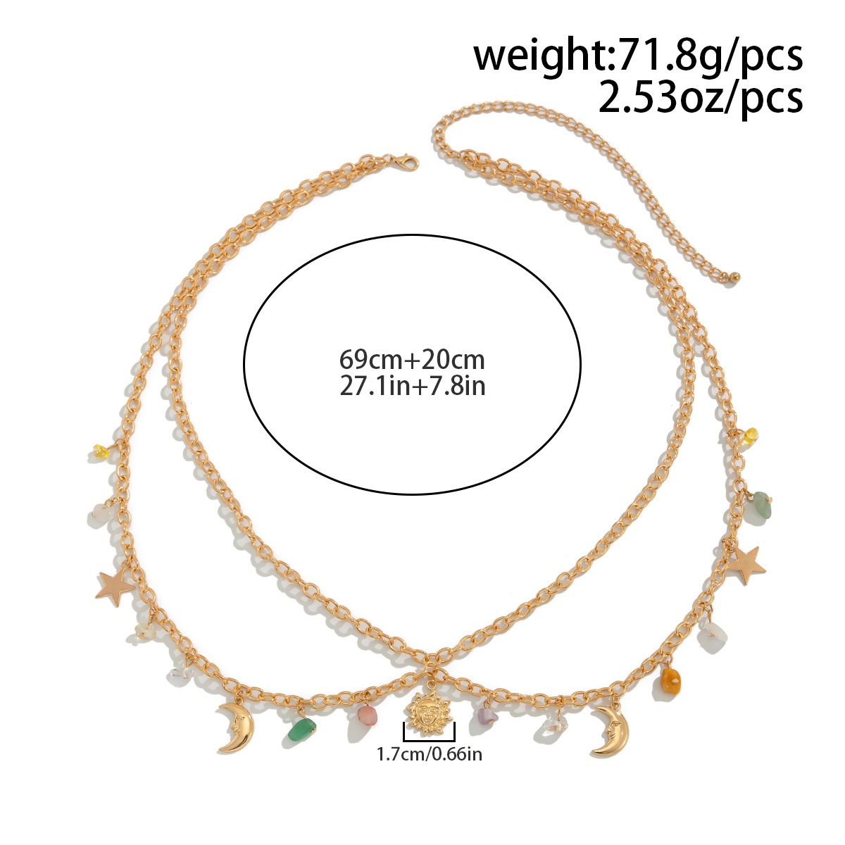 Boho Star Moon Sun จี้เอว 2025 - Body Jewelry Waist Chains บทวิจารณ์และราคา