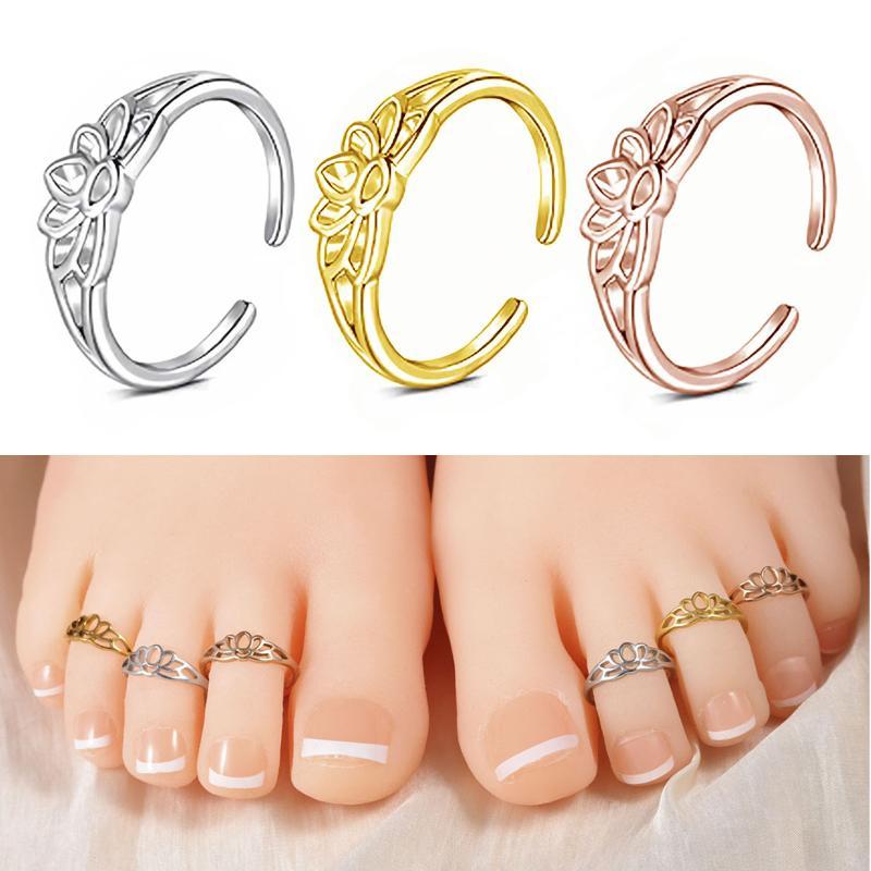 แหวนนิ้วเท้าดีไซน์ดอกบัวแบบปรั - Body Jewelry Rings บทวิจารณ์และราคา