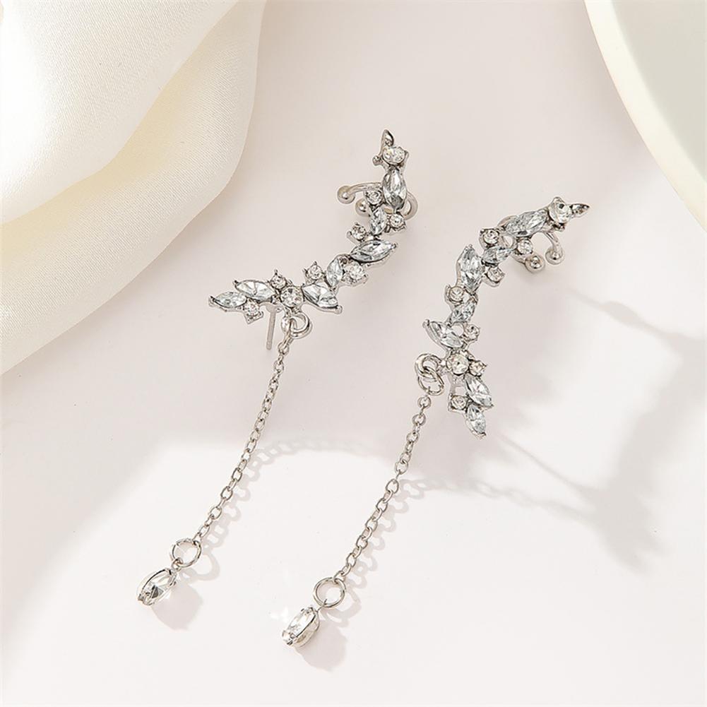 ต่างหูพู่ยาวประดับเพชรรูปดอกไม - Cluster Stud Ear บทวิจารณ์และราคา