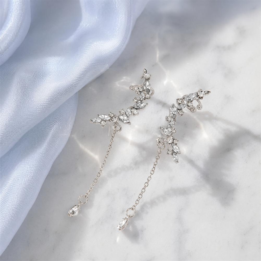 ต่างหูพู่ยาวประดับเพชรรูปดอกไม - Cluster Stud Ear บทวิจารณ์และราคา