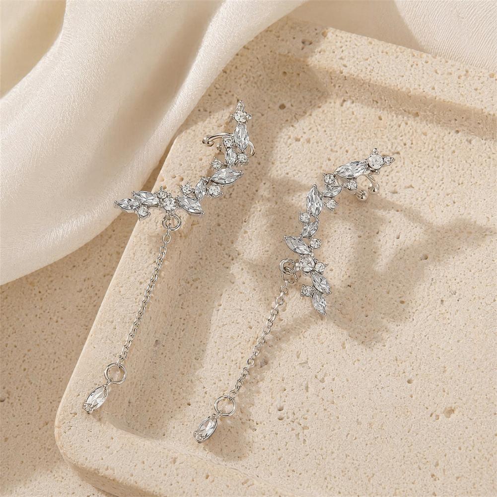 ต่างหูพู่ยาวประดับเพชรรูปดอกไม - Cluster Stud Ear บทวิจารณ์และราคา