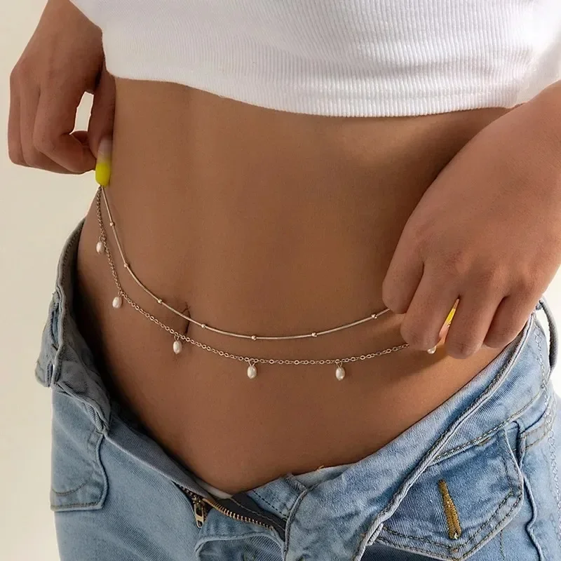 ใหม่ Charm เซ็กซี่ Double Laye - Body Jewelry Waist Chains บทวิจารณ์และราคา