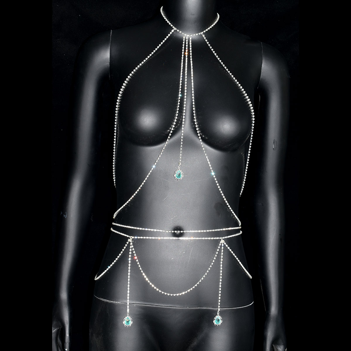 เซ็กซี่ Rhinestone Bra เอวชุด  - Body Jewelry Trend บทวิจารณ์และราคา
