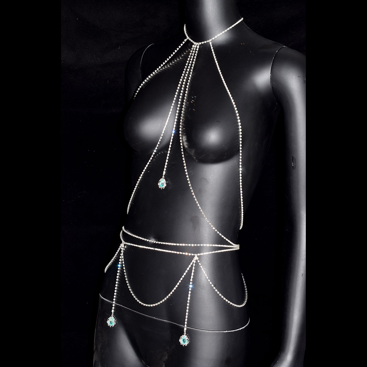 เซ็กซี่ Rhinestone Bra เอวชุด  - Body Jewelry Trend บทวิจารณ์และราคา