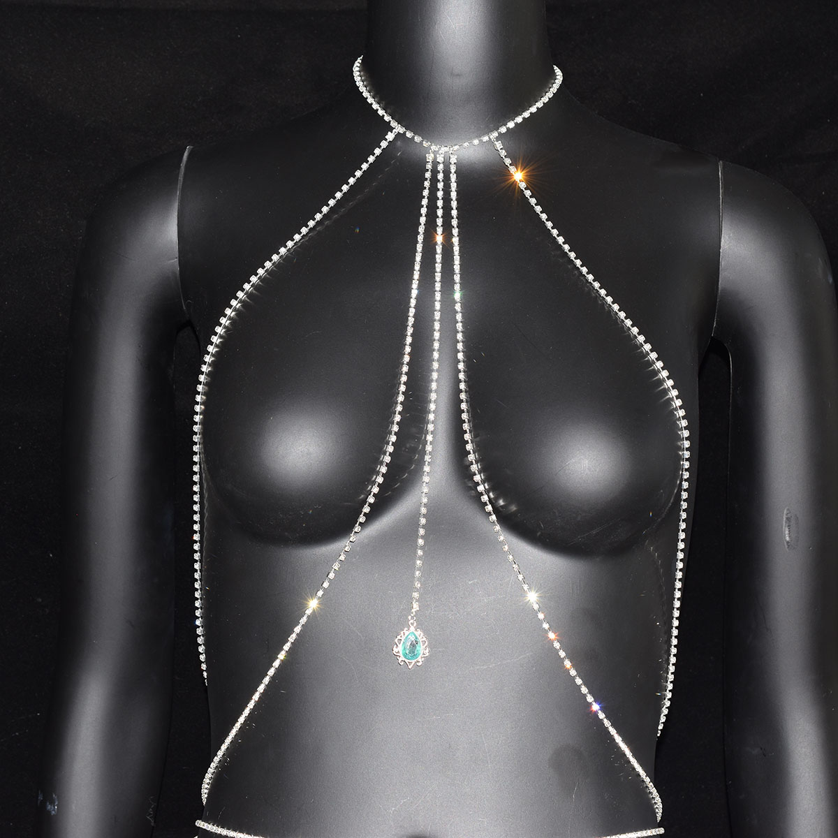 เซ็กซี่ Rhinestone Bra เอวชุด  - Body Jewelry Trend บทวิจารณ์และราคา