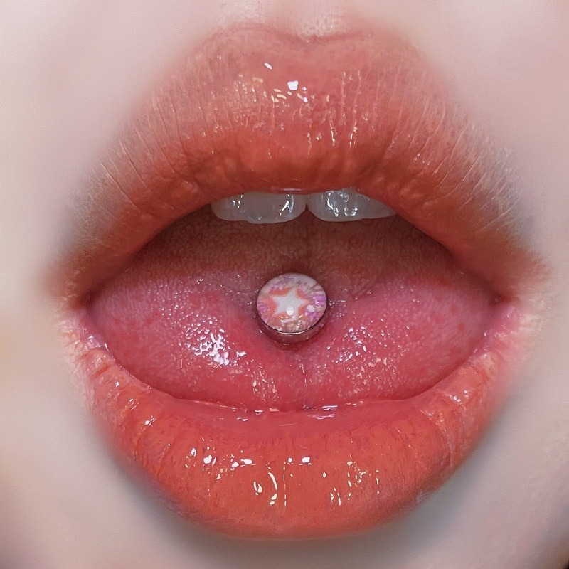 จิวเสียบลิ้นรูปดาวสีฟ้า สแตนเล - Body Jewelry Unique บทวิจารณ์และราคา