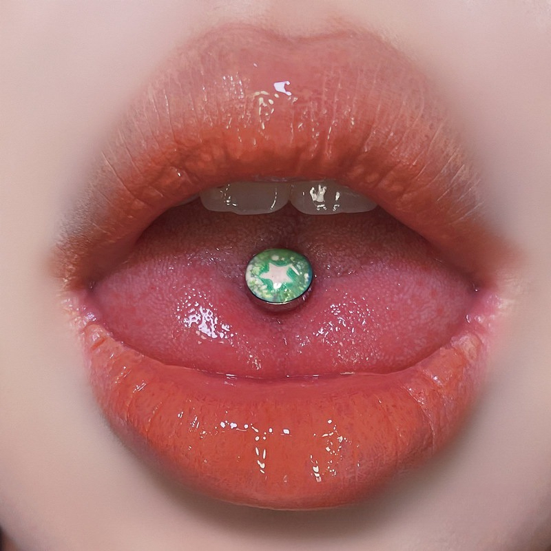 จิวเสียบลิ้นรูปดาวสีฟ้า สแตนเล - Body Jewelry Unique บทวิจารณ์และราคา