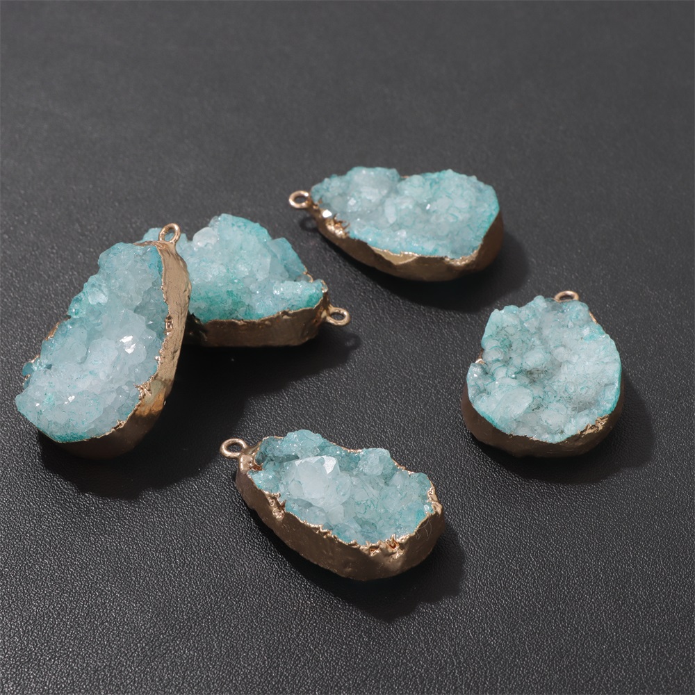 1PC อาเกตธรรมชาติ Geode จี้ 25 - Body Jewelry Unique บทวิจารณ์และราคา