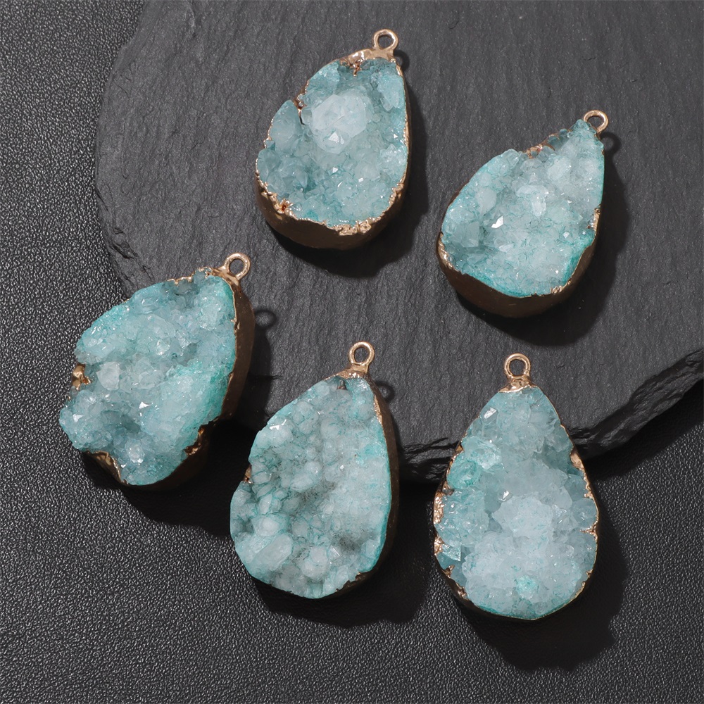 1PC อาเกตธรรมชาติ Geode จี้ 25 - Body Jewelry Unique บทวิจารณ์และราคา
