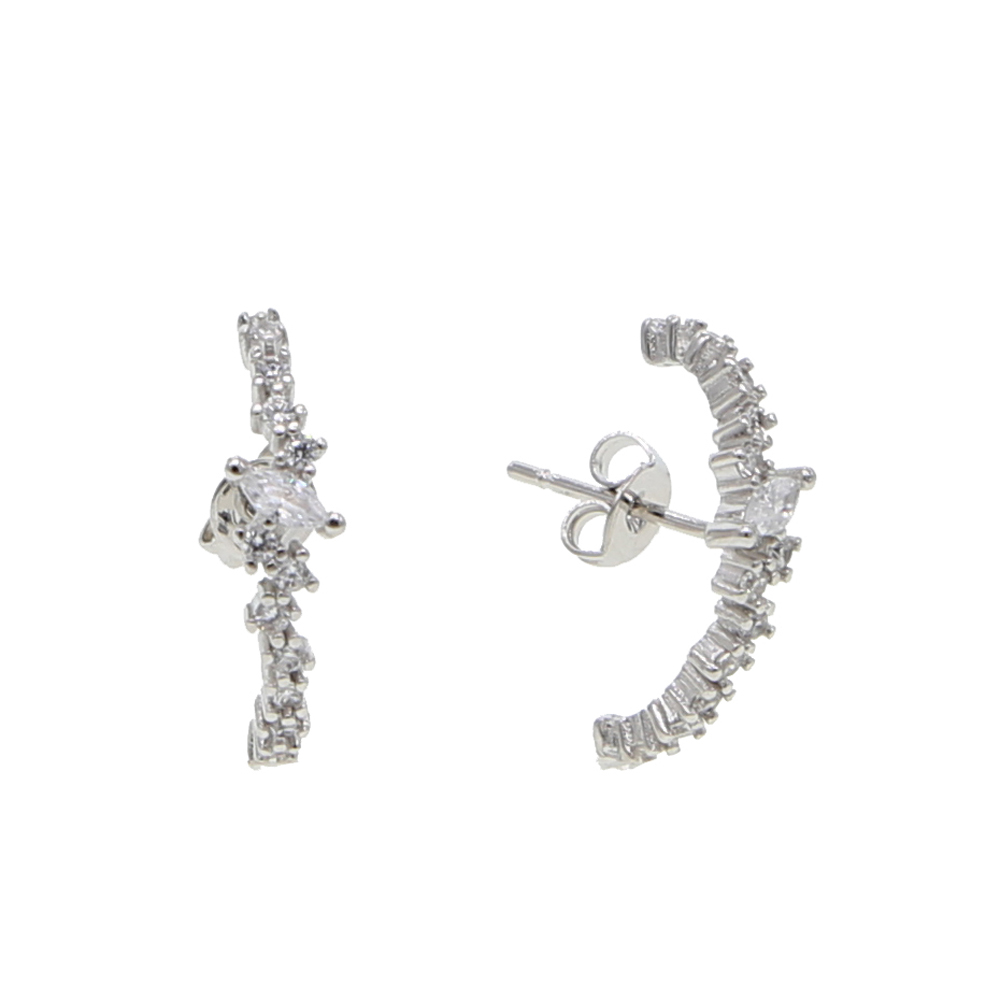 Sparking bling cz ต่างหูสตั๊ดค - Cluster Stud Ear บทวิจารณ์และราคา