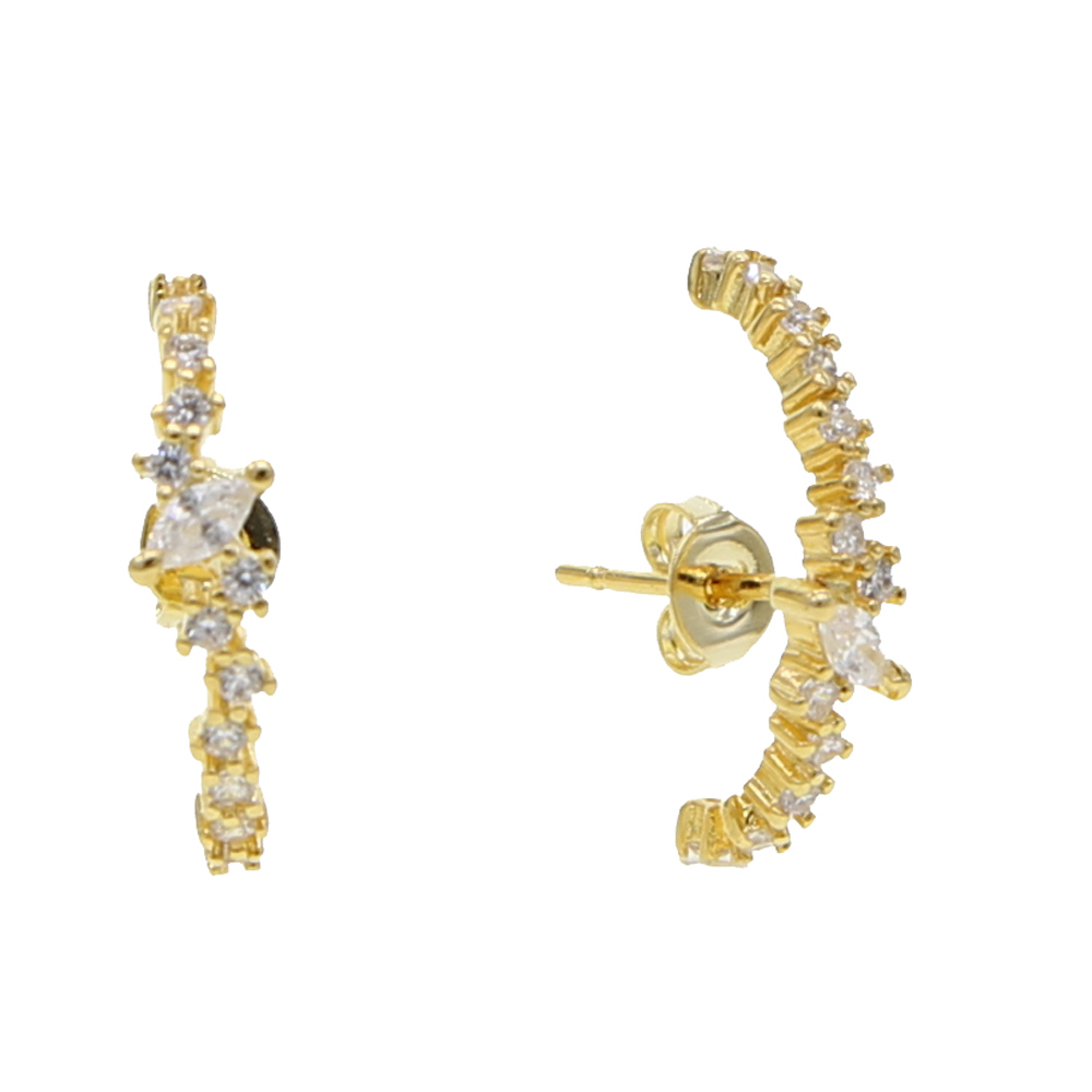 Sparking bling cz ต่างหูสตั๊ดค - Cluster Stud Ear บทวิจารณ์และราคา