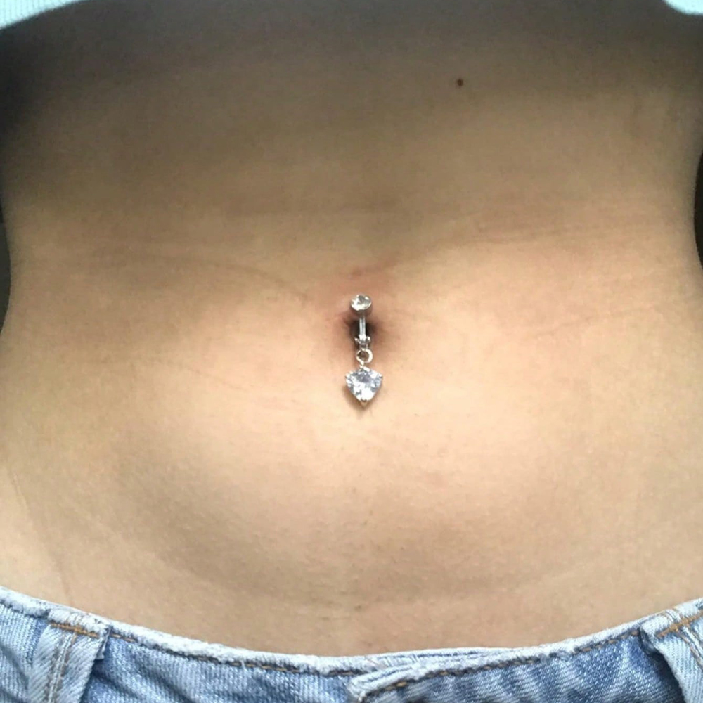 แหวนเจาะหน้าท้องปลอมสีทองรูปผี - Body Jewelry Rings บทวิจารณ์และราคา