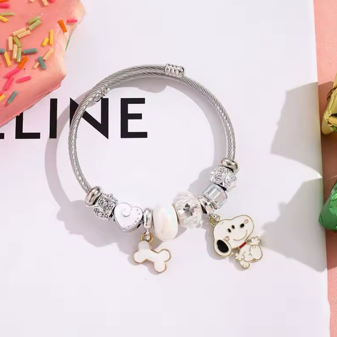 สร้อยข้อมือลูกปัดรูปหัวใจลายกา - Body Jewelry Unique บทวิจารณ์และราคา