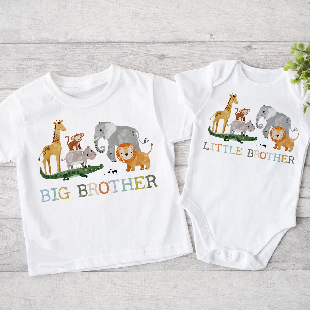 เสื้อคู่พี่ชายตัวเล็กเสื้อลายพ - Body Jewelry Plus บทวิจารณ์และราคา