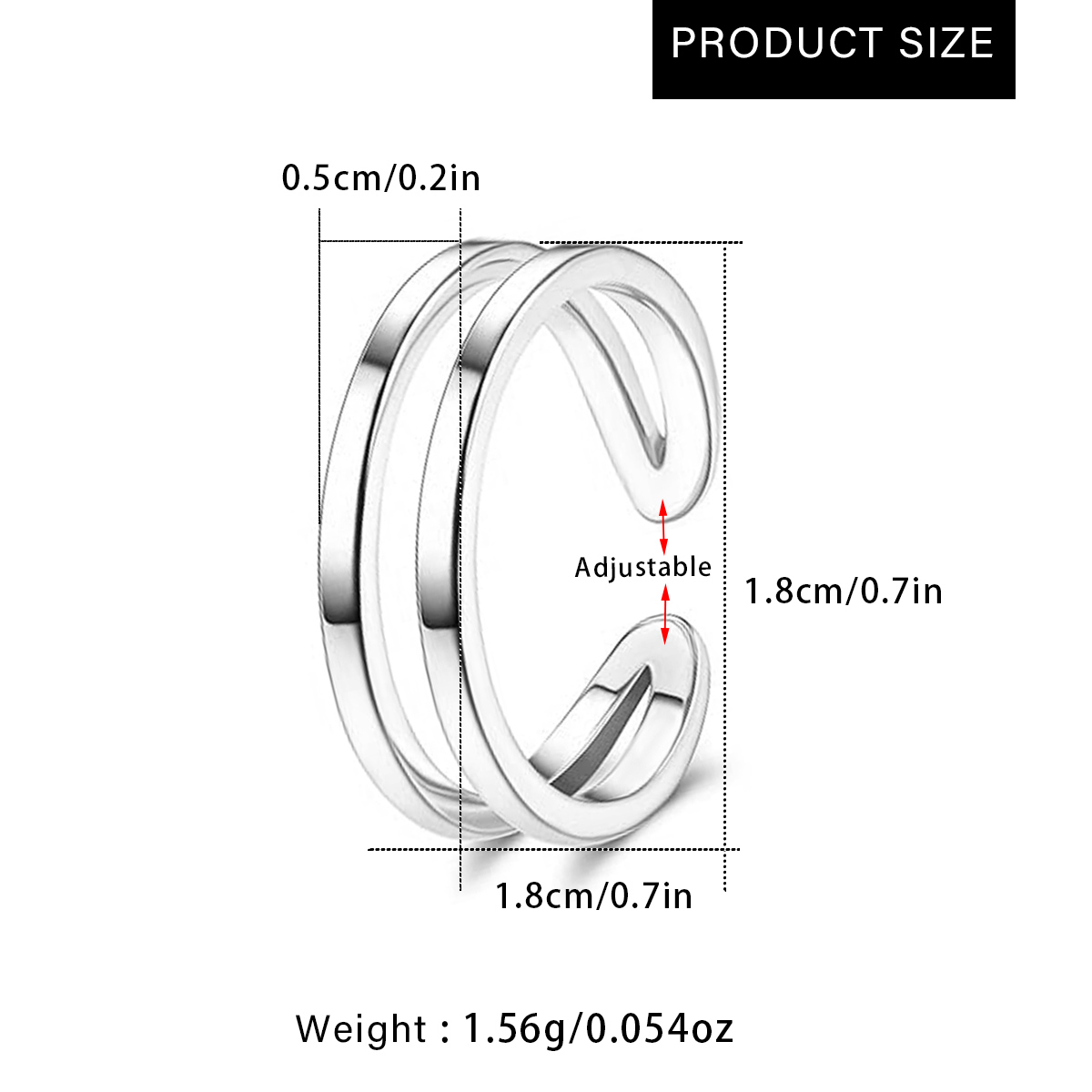 แหวนนิ้วเท้าแบบปรับได้สองชั้น  - Body Jewelry Rings บทวิจารณ์และราคา
