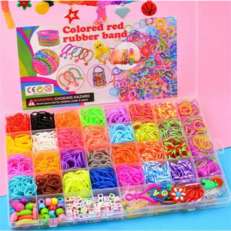 4300 ชิ้น+ ชุดยางรัดหลากสี 32  - Body Jewelry Unique บทวิจารณ์และราคา