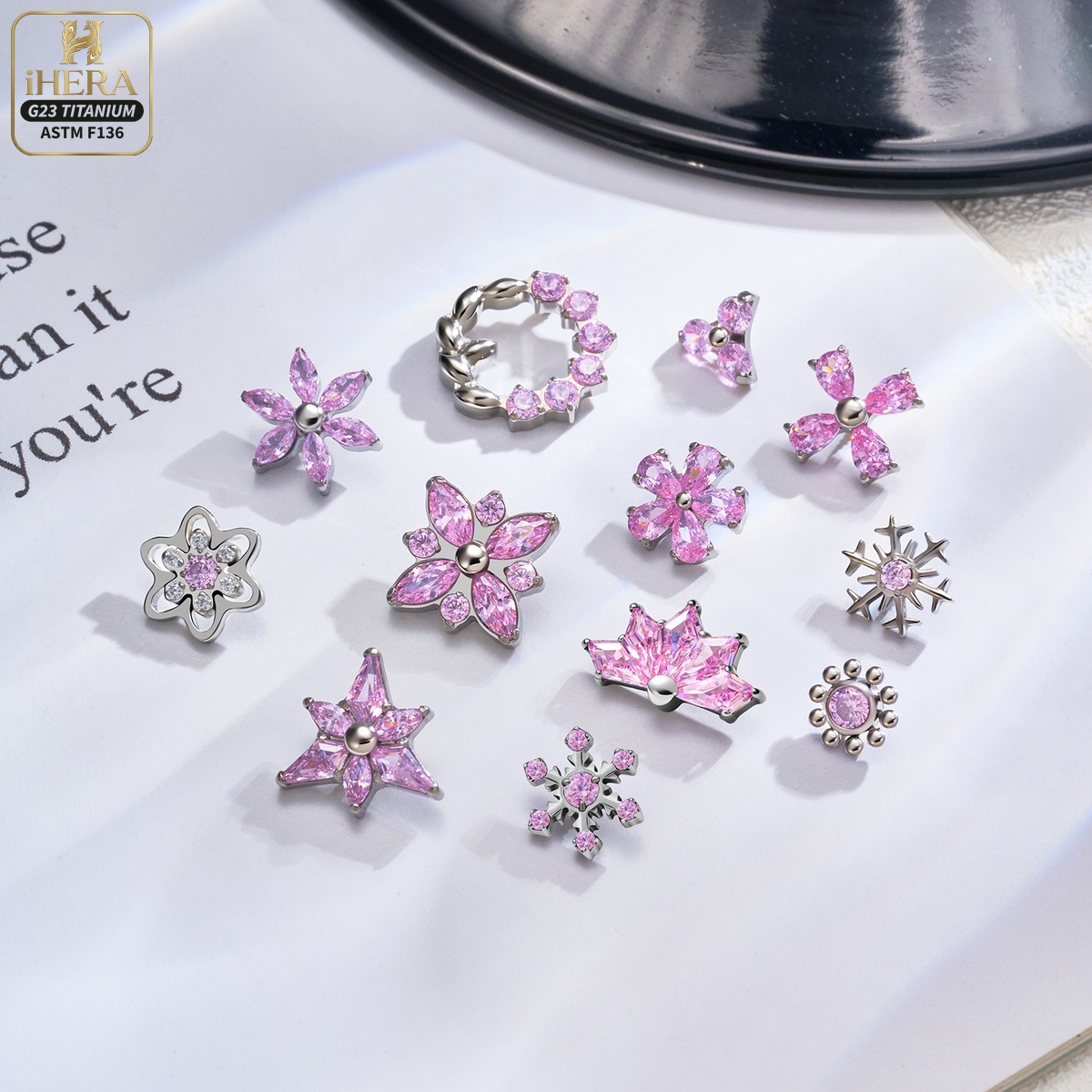เครื่องประดับเจาะหูไทเทเนียม A - Cluster Stud Ear บทวิจารณ์และราคา