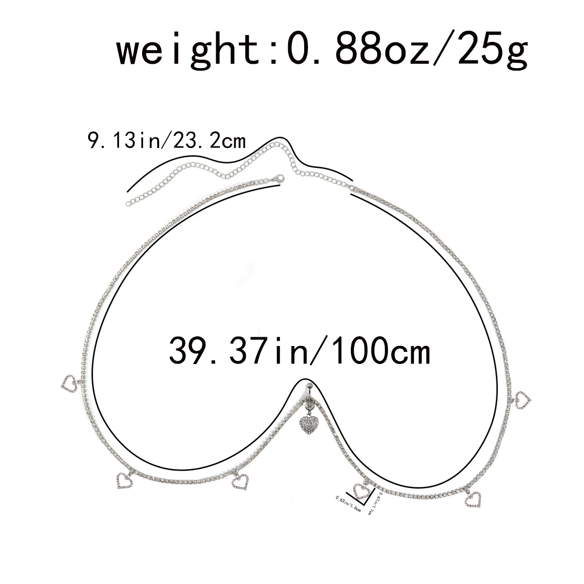 สร้อยคาดเอวประดับคริสตัลรูปหัว - Body Jewelry Rings บทวิจารณ์และราคา