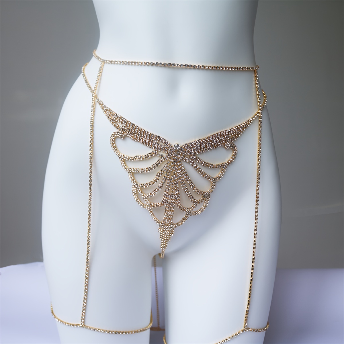 สร้อยคอประดับพลอยเทียมแบบหลายช - Body Jewelry Waist Chains บทวิจารณ์และราคา