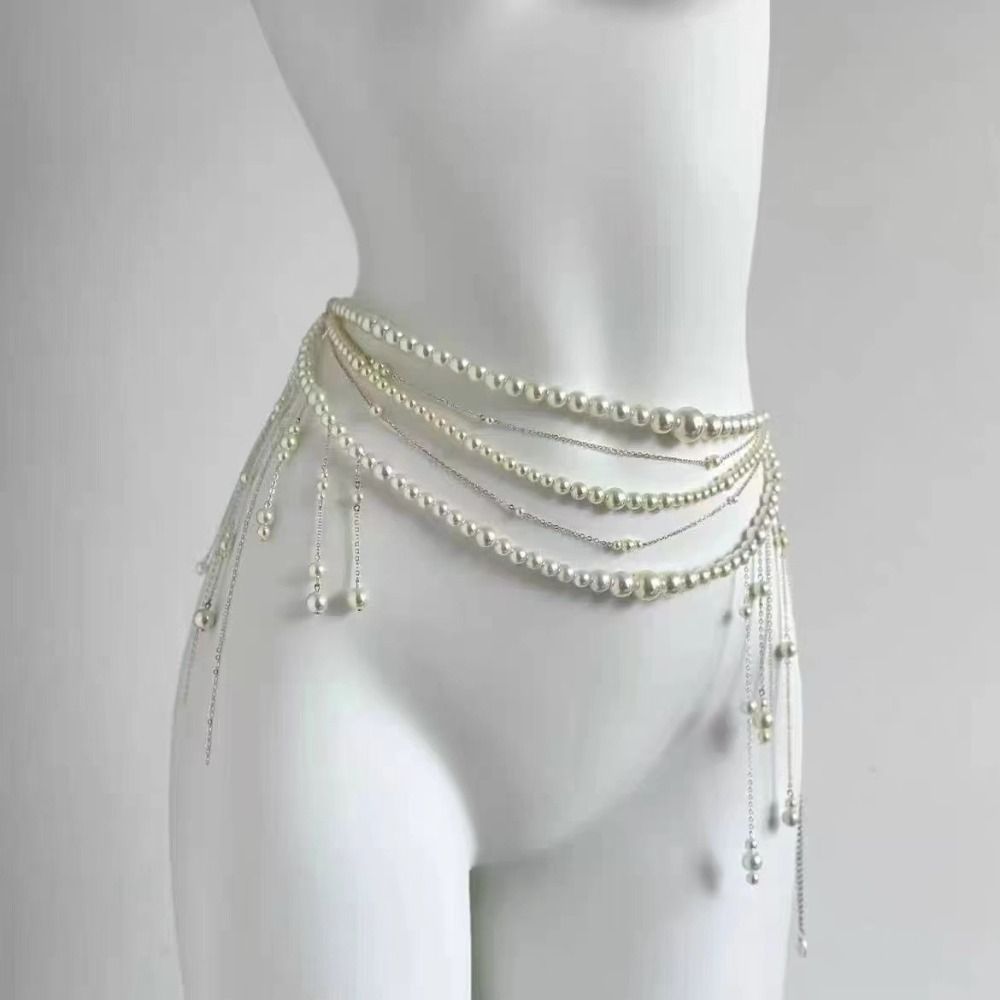 โซ่คาดเอวไข่มุกแฟชั่นสุดหรู เค - Body Jewelry Waist Chains บทวิจารณ์และราคา