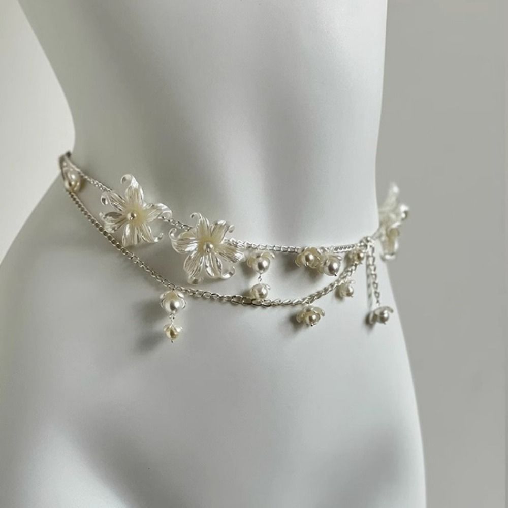 โซ่คาดเอวไข่มุกแฟชั่นสุดหรู เค - Body Jewelry Waist Chains บทวิจารณ์และราคา
