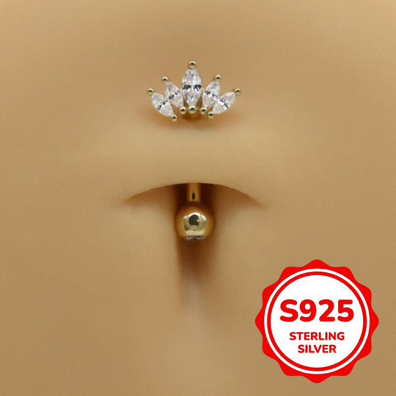 เครื่องประดับเจาะสะดือเงินแท้  - Body Jewelry Trend บทวิจารณ์และราคา