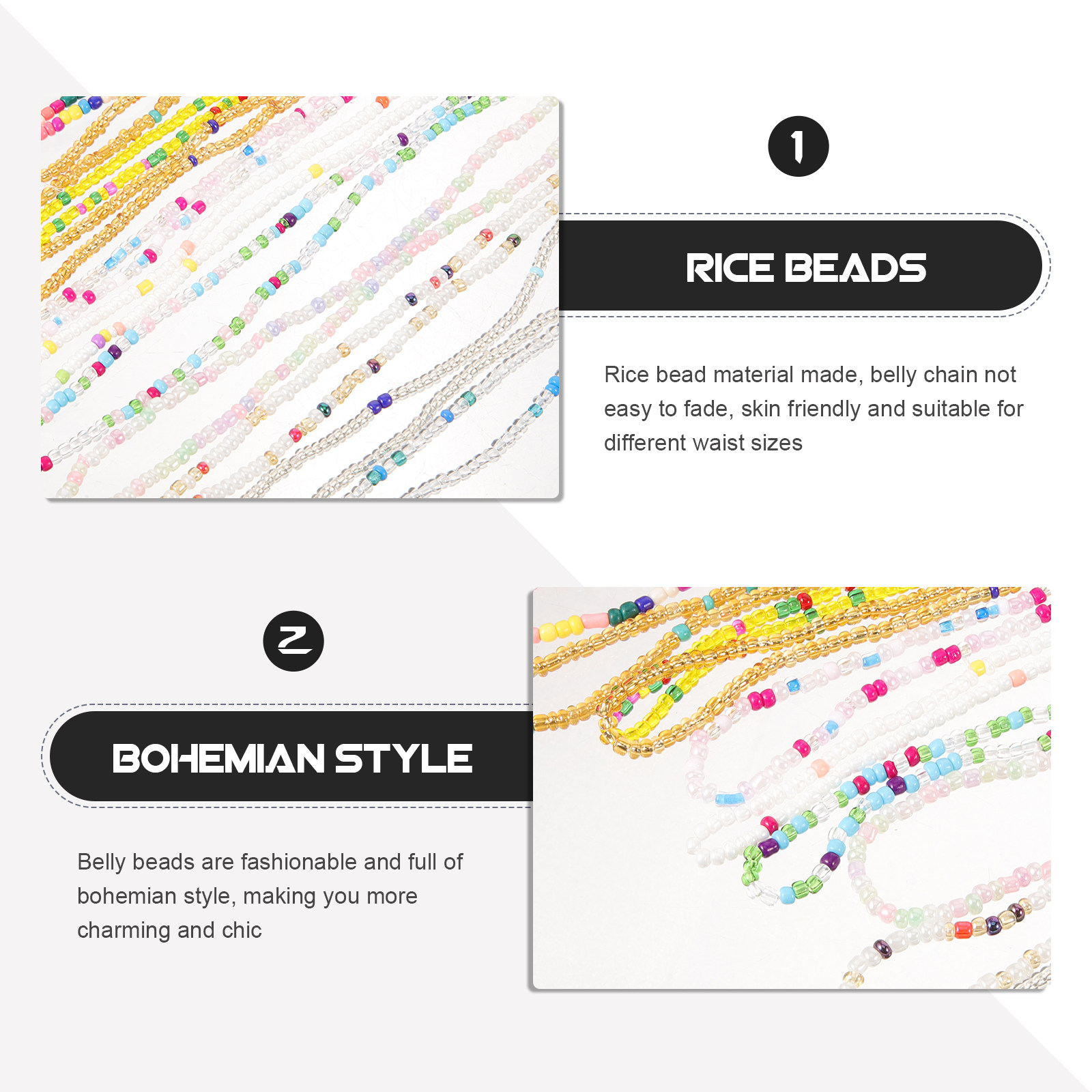12 ชิ้น สร้อยเอวสไตล์โบโฮชายหา - Body Jewelry Plus บทวิจารณ์และราคา