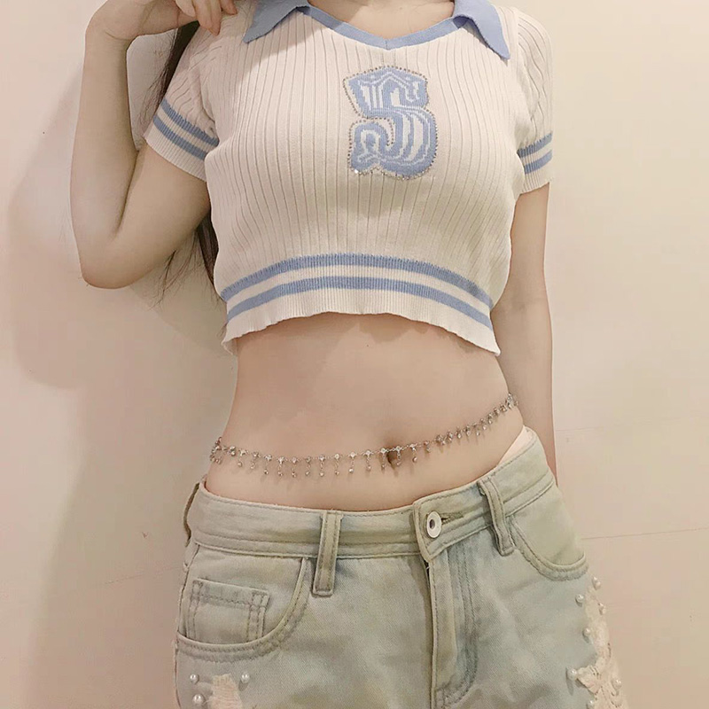 สร้อยลูกปัดสองชั้นแบบแฟชั่นแบบ - Body Jewelry Waist Chains บทวิจารณ์และราคา