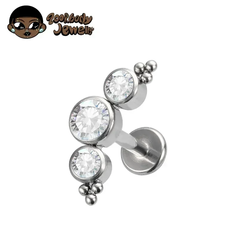 ASTM F136 ไทเทเนียมเจาะ 16/18G - Cluster Stud Ear บทวิจารณ์และราคา