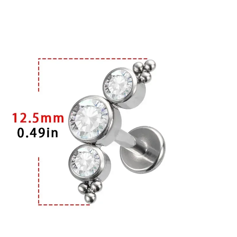 ASTM F136 ไทเทเนียมเจาะ 16/18G - Cluster Stud Ear บทวิจารณ์และราคา