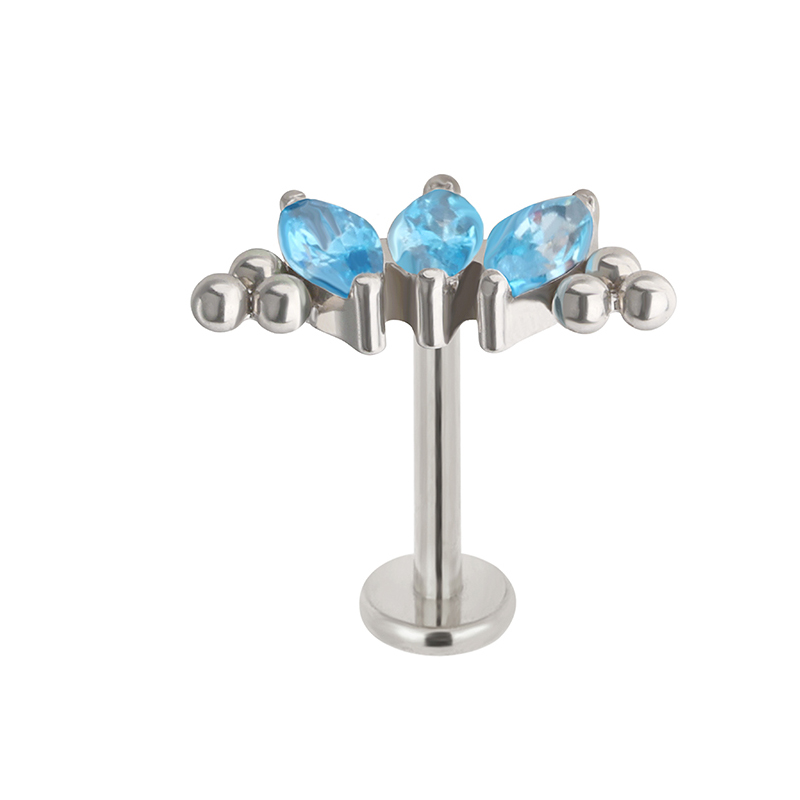 ASTM F136ไทเทเนียม PIERC 3 CZ  - Cluster Stud Ear บทวิจารณ์และราคา