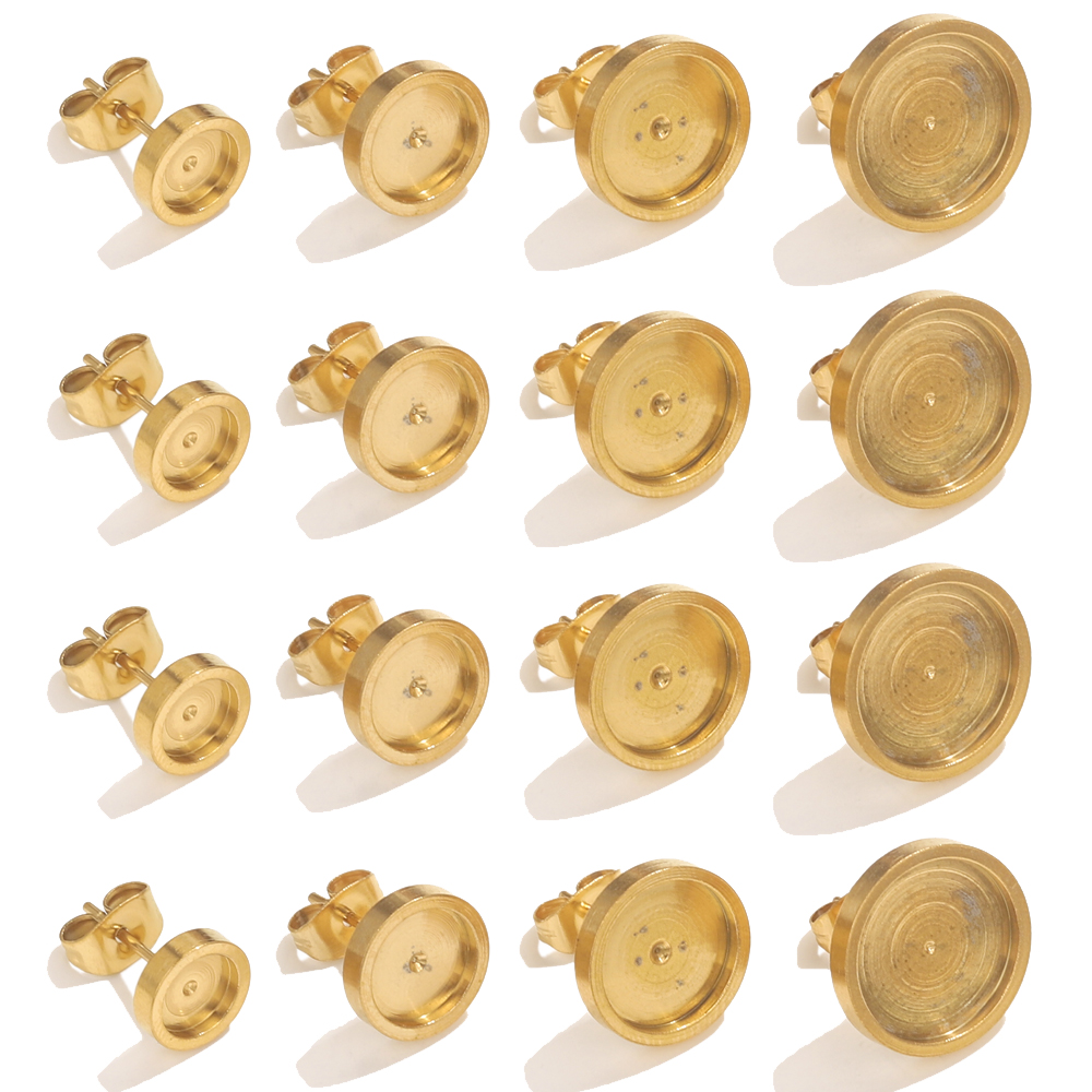 10pcs สแตนเลสสตีลต่างหูสตั๊ดกล - Body Jewelry Top บทวิจารณ์และราคา