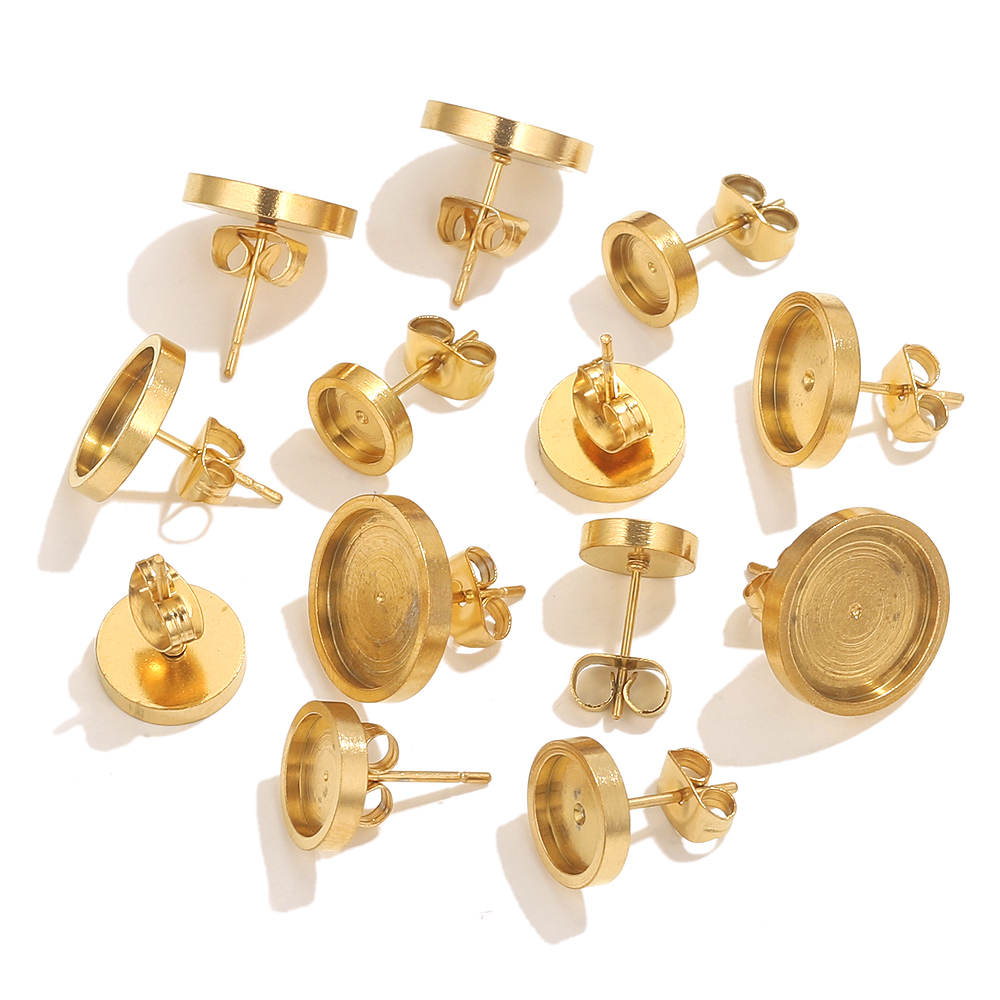 10pcs สแตนเลสสตีลต่างหูสตั๊ดกล - Body Jewelry Top บทวิจารณ์และราคา